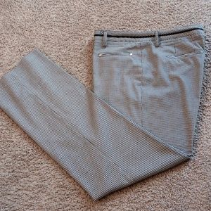 Christopher & Banks pants size 10, with hounds tooth pattern; black and white.